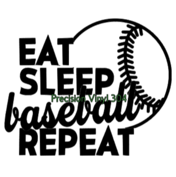 Eat Sleep Baseball Repeat Decal