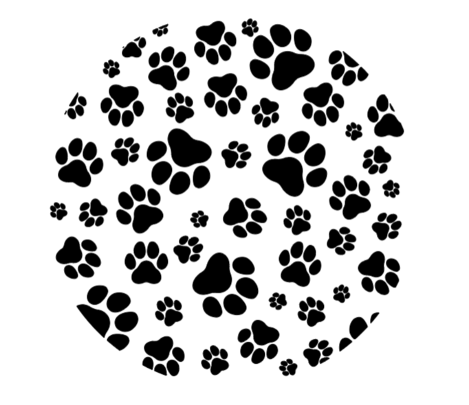 Paw Print Gas Door Decal