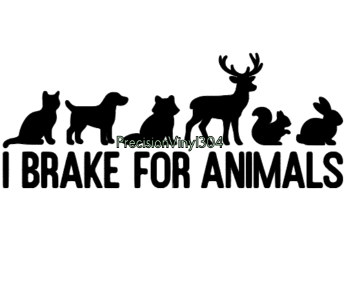 I Brake for Animals Decal