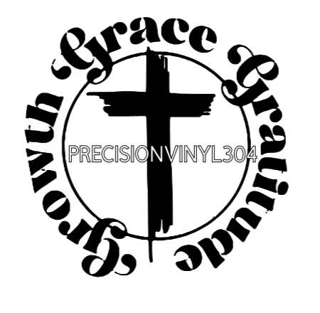 Grace, Gratitude & Growth — Small Decal