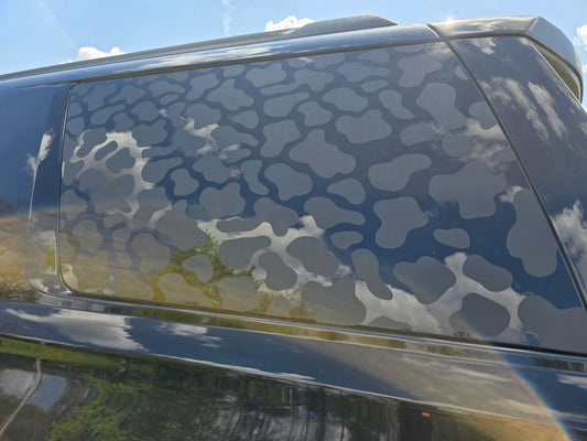 Cow Print Full Coverage Window Decal