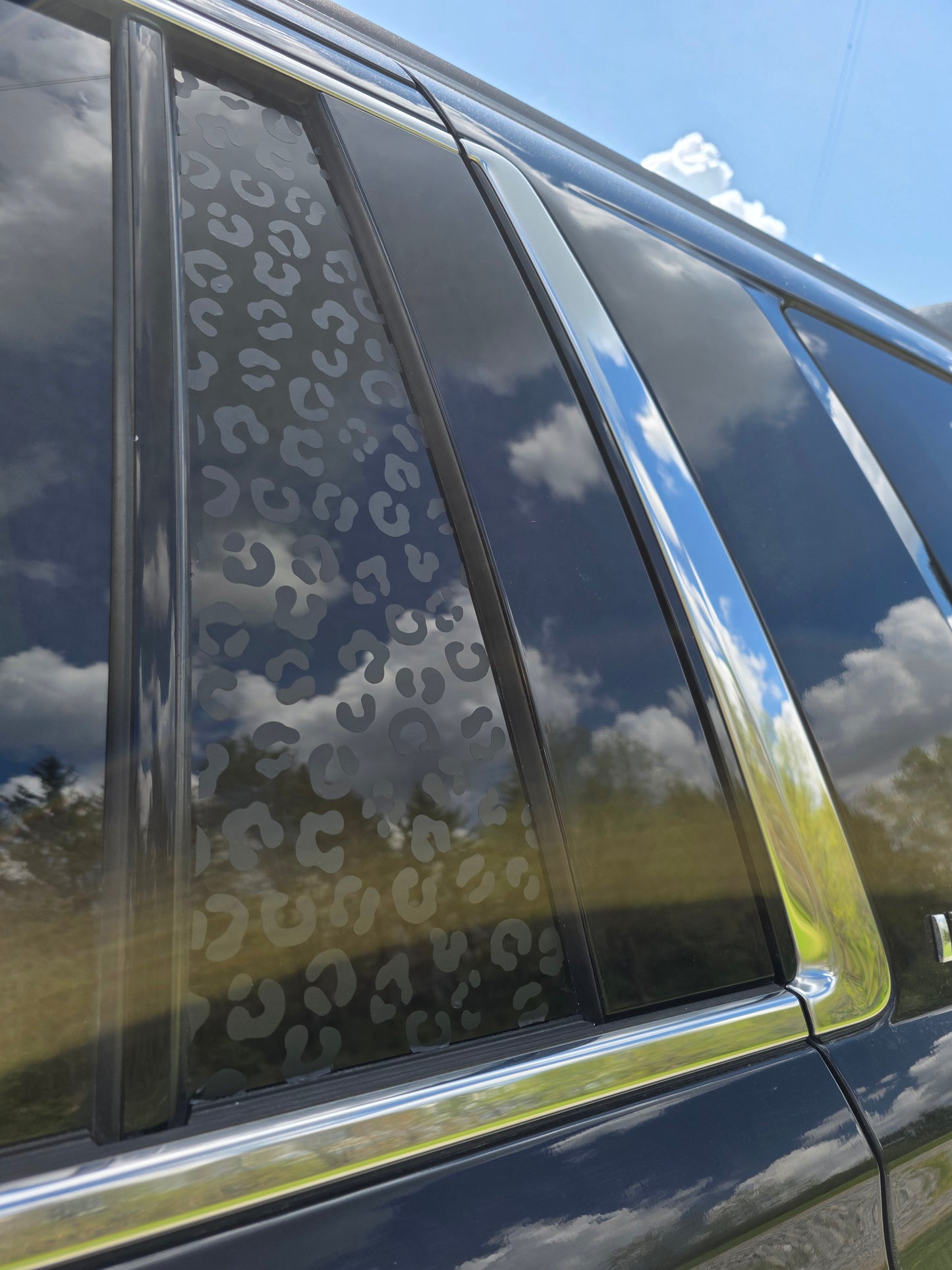 Leopard Print Full Coverage Window Decal