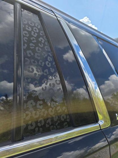 Leopard Print Full Coverage Window Decal