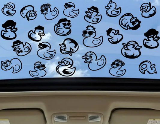 Rubber Ducks With Personality Sunroof Decal — Matte Black Vinyl