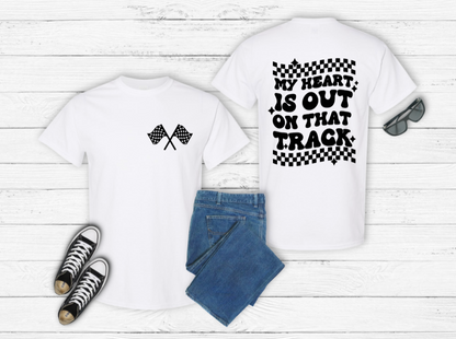 My Heart Is Out On That Track Tee