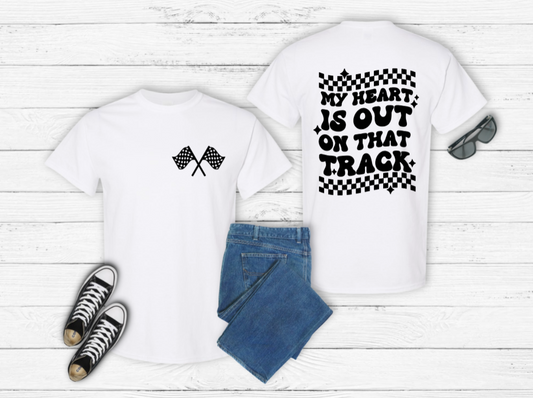 My Heart Is Out On That Track Tee