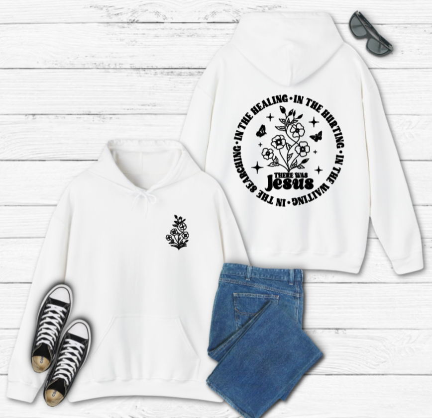 There Was Jesus Floral Hoodie