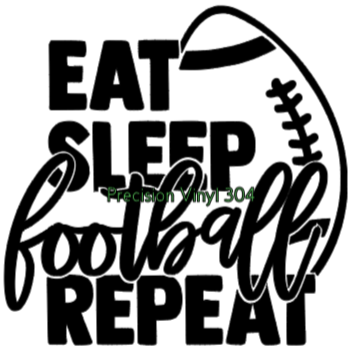Eat Sleep Football Repeat Decal