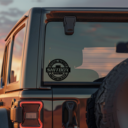 Official Member of the Shitbox Nation Decal