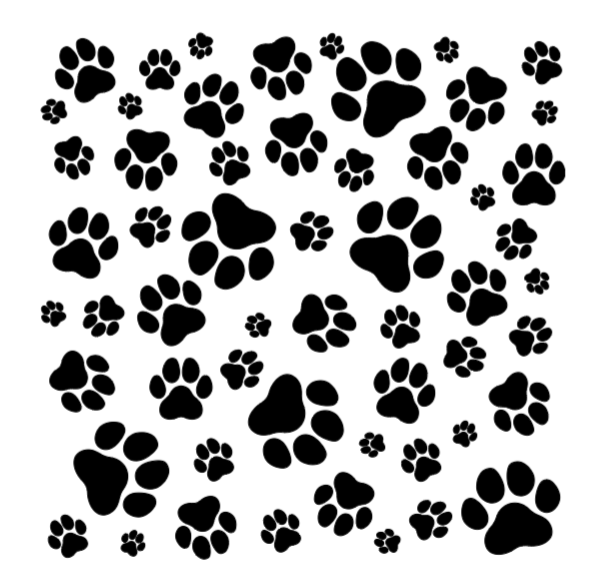 Paw Print Gas Door Decal