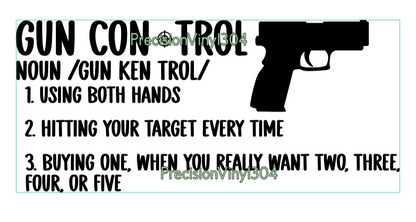 Gun Control Definition — Small Decal