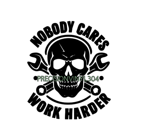 Nobody Cares Work Harder Hoodie - front and back view