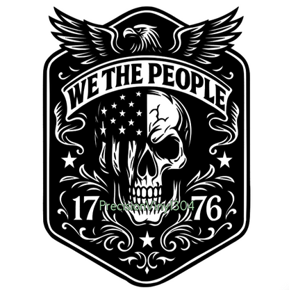 We The People 1776 decal design