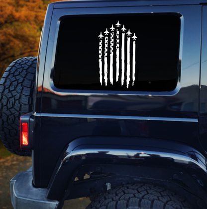 American Flag Fighter Jet Decal
