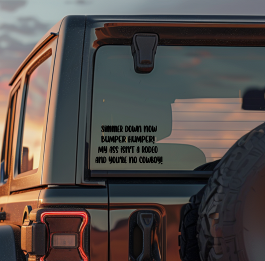 Simmer Down Now Bumper Humper Decal