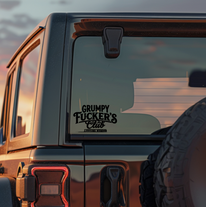 Grumpy Fucker's Club Lifetime Member Decal