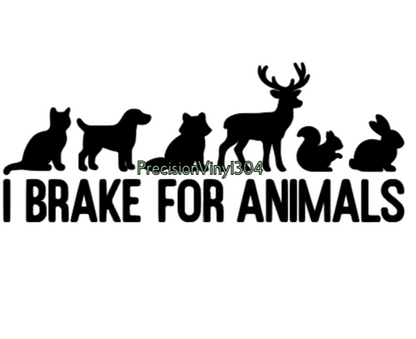 I Brake for Animals Decal
