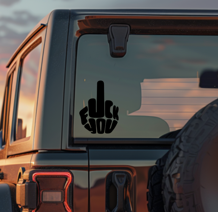 Fuck You Middle Finger — Small Decal