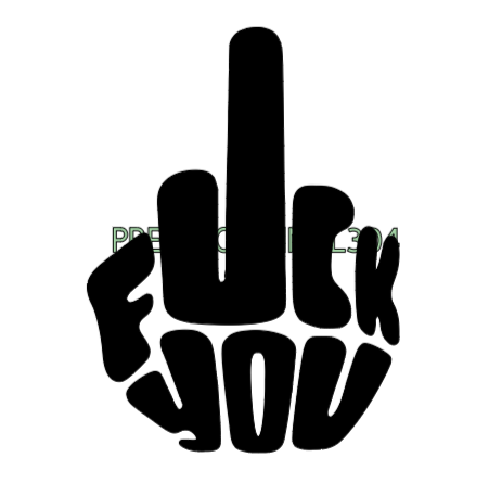 Fuck You Middle Finger — Small Decal