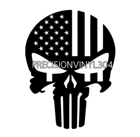 American Flag Skull — Small Decal