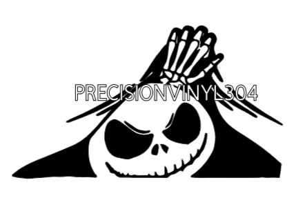 Peekaboo Skeleton — Small Decal