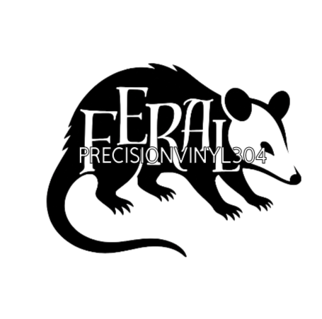 Feral Opossum — Small Decal